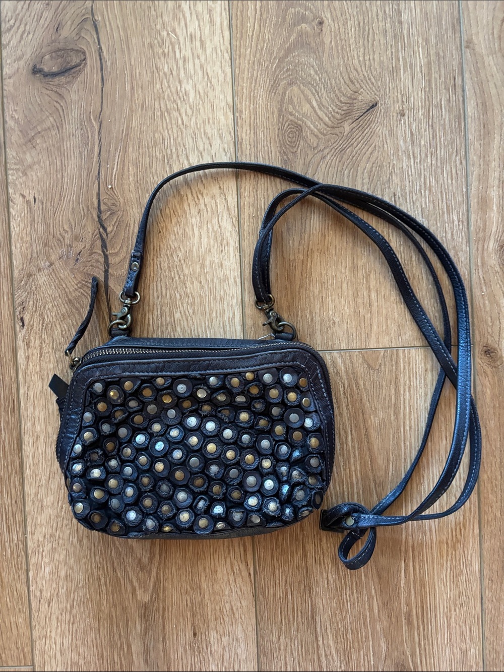 Latico Studded Crossbody Bag in Black